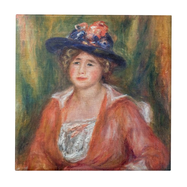 Pierre-Auguste Renoir - Portrait of Seated Woman Tile (Front)