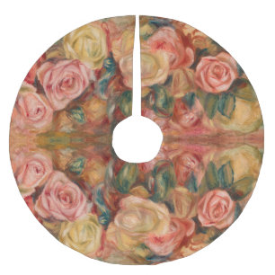 Pierre-Auguste Renoir - Roses Brushed Polyester Tree Skirt