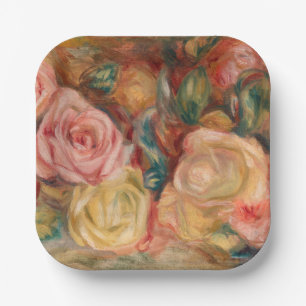 Pierre-Auguste Renoir - Roses Paper Plate