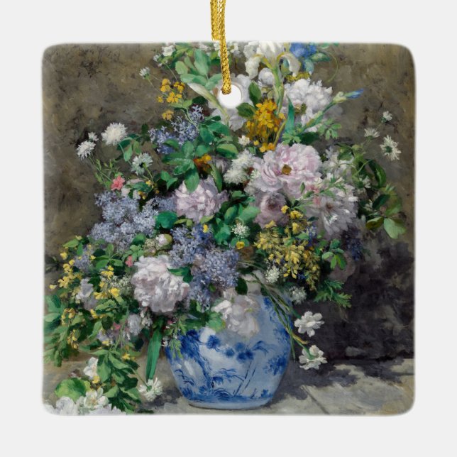 Pierre-Auguste Renoir - Spring Bouquet Ceramic Ornament (Front)