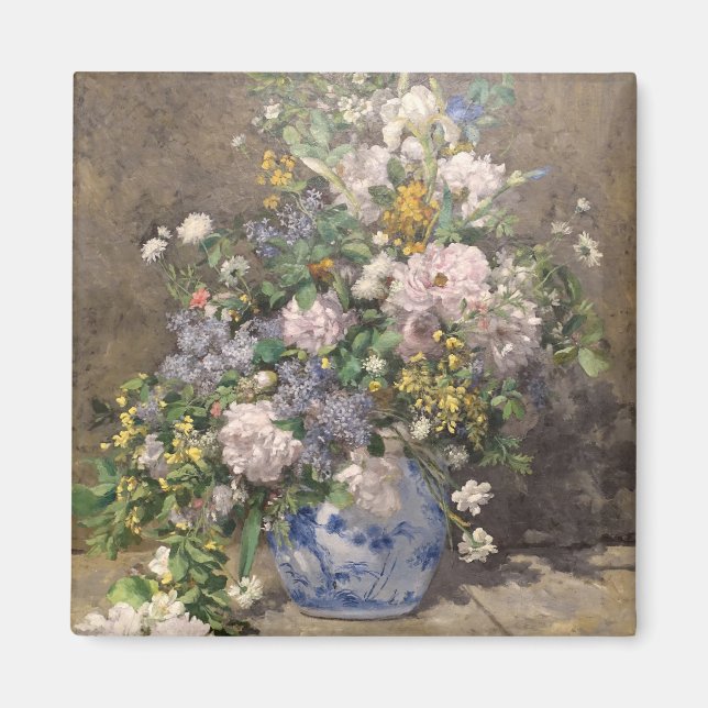 Pierre-Auguste Renoir Spring Bouquet  Magnet (Front)
