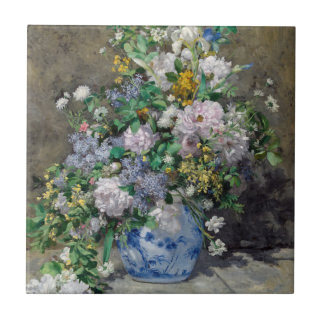 Pierre-Auguste Renoir - Spring Bouquet Tile (Front)