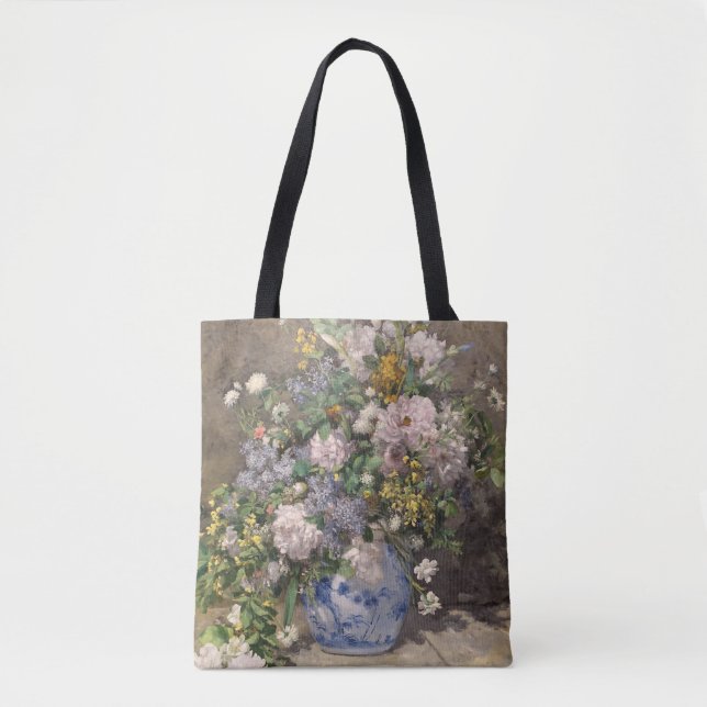 Pierre-Auguste Renoir Spring Bouquet    Tote Bag (Front)