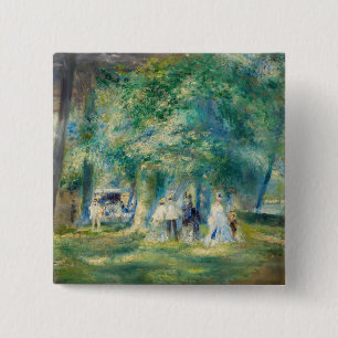 Pierre-Auguste Renoir - The Party at Saint-Cloud 15 Cm Square Badge