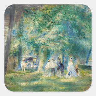 Pierre-Auguste Renoir - The Party at Saint-Cloud Square Sticker
