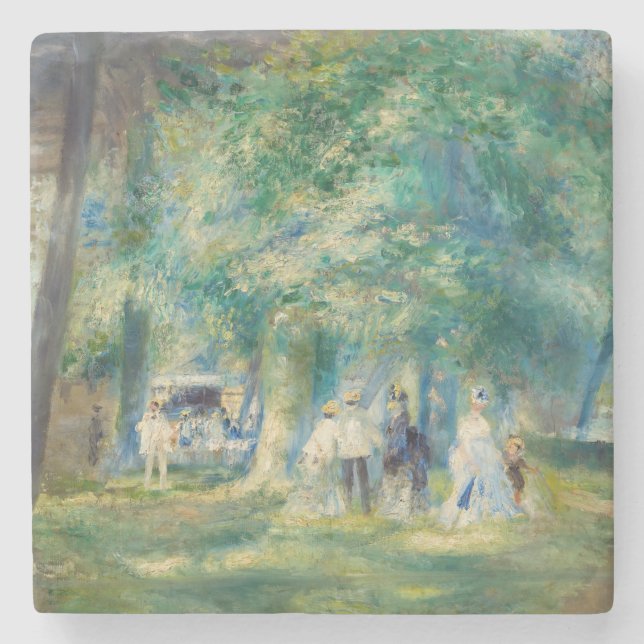 Pierre-Auguste Renoir - The Party at Saint-Cloud Stone Coaster (Front)