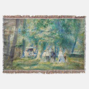 Pierre-Auguste Renoir - The Party at Saint-Cloud Throw Blanket