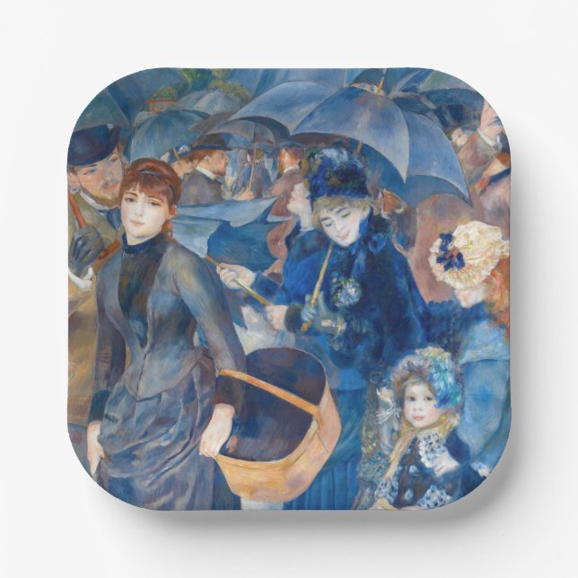 Pierre-Auguste Renoir - The Umbrellas Paper Plate (Front)