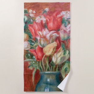 Pierre-Auguste Renoir - Tulip Bouquet Beach Towel
