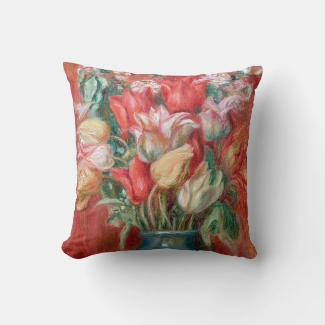 Pierre-Auguste Renoir - Tulip Bouquet Cushion (Front)