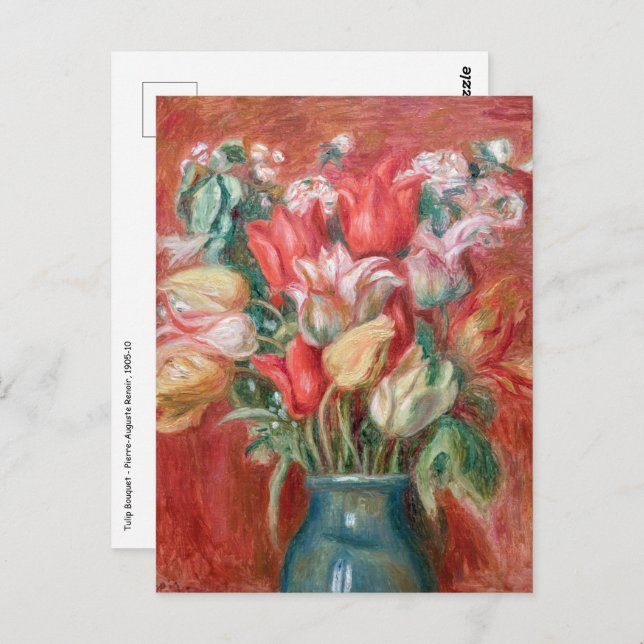 Pierre-Auguste Renoir - Tulip Bouquet Postcard (Front/Back)