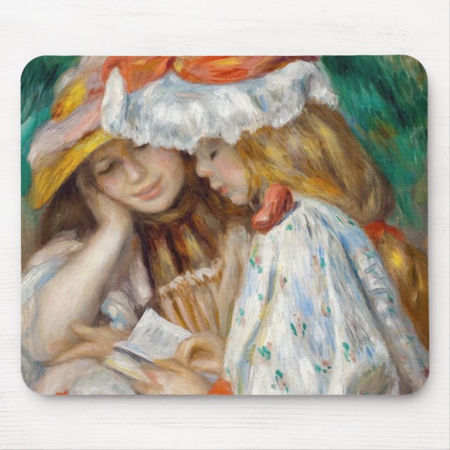 Pierre-Auguste Renoir - Two Girls Reading Mouse Pad (Front)