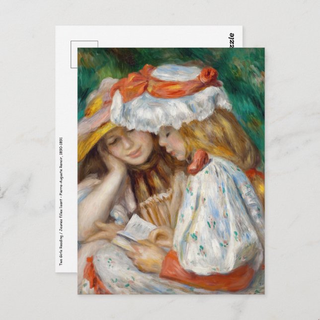 Pierre-Auguste Renoir - Two Girls Reading Postcard (Front/Back)