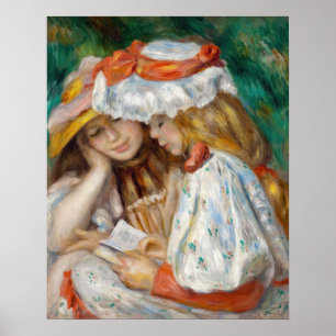 Pierre-Auguste Renoir - Two Girls Reading Poster