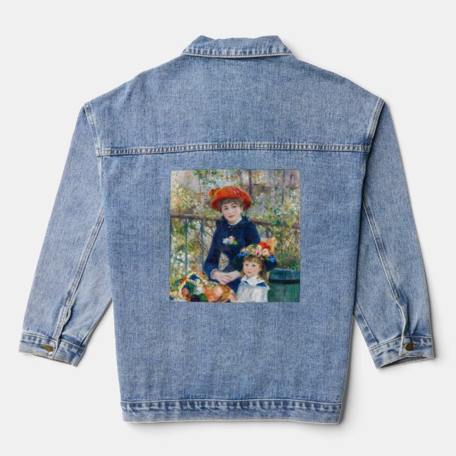 Pierre-Auguste Renoir - Two sisters on the Terrace Denim Jacket (Back)