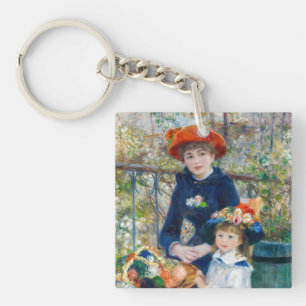 Pierre-Auguste Renoir - Two sisters on the Terrace Key Ring