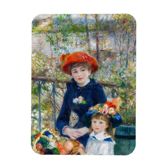 Pierre-Auguste Renoir - Two sisters on the Terrace Magnet (Vertical)