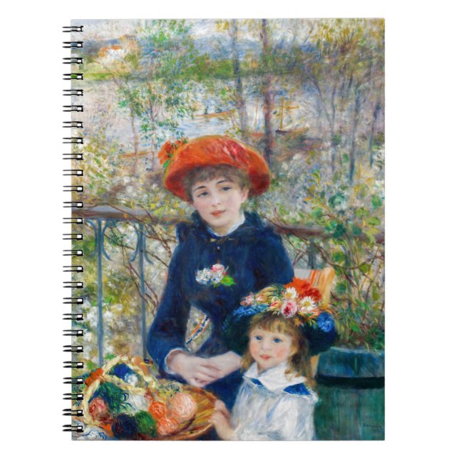 Pierre-Auguste Renoir - Two sisters on the Terrace Notebook (Front)