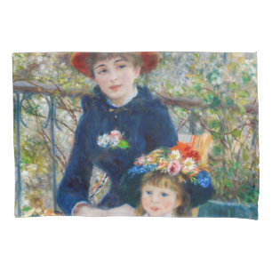 Pierre-Auguste Renoir - Two sisters on the Terrace Pillowcase