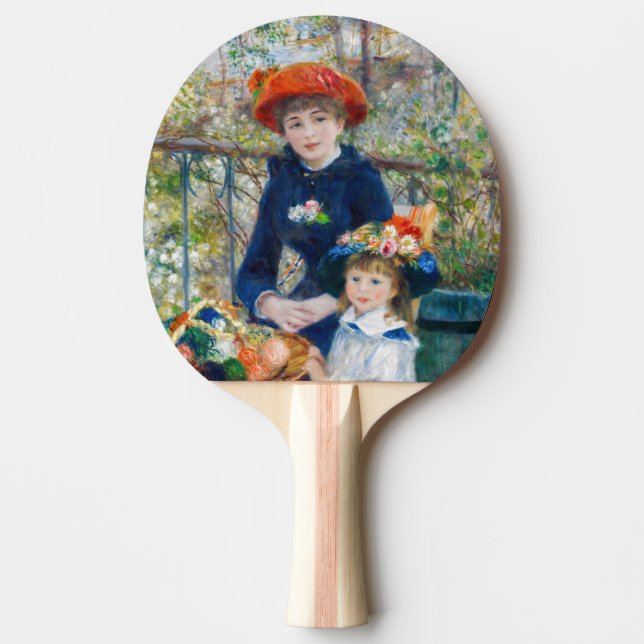 Pierre-Auguste Renoir - Two sisters on the Terrace Ping Pong Paddle (Front)