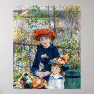 Pierre-Auguste Renoir - Two sisters on the Terrace Poster