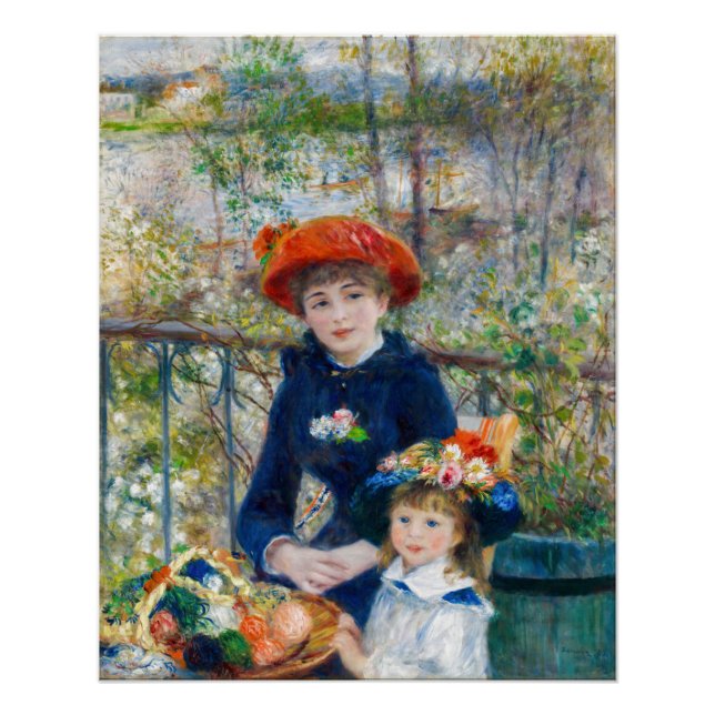 Pierre-Auguste Renoir - Two sisters on the Terrace Poster (Front)