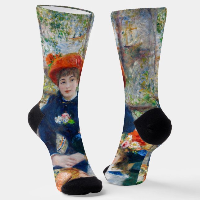Pierre-Auguste Renoir - Two sisters on the Terrace Socks (Angled)