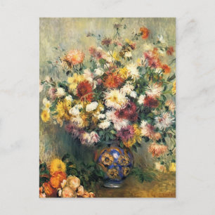 Pierre-Auguste Renoir- Vase of Chrysanthemums Postcard