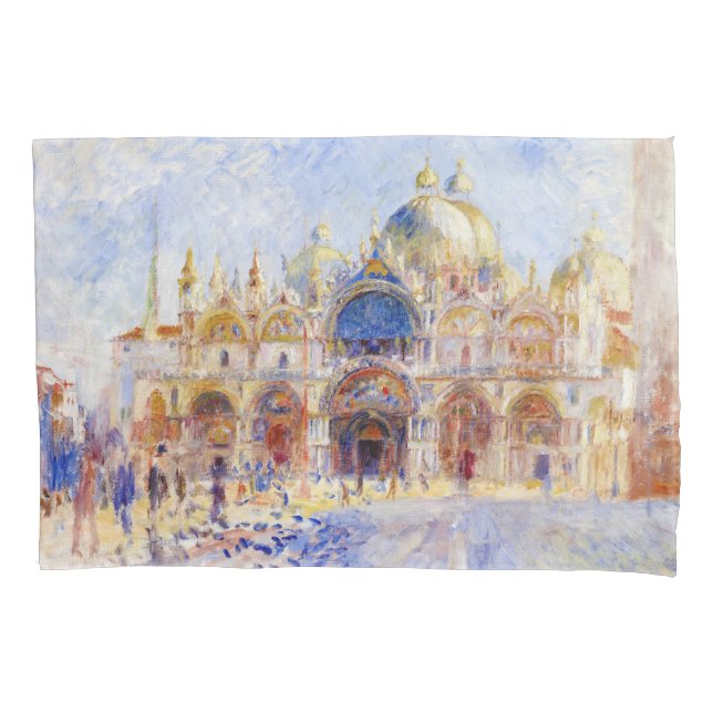 Pierre-Auguste Renoir - Venice, Piazza San Marco Pillowcase (Front)