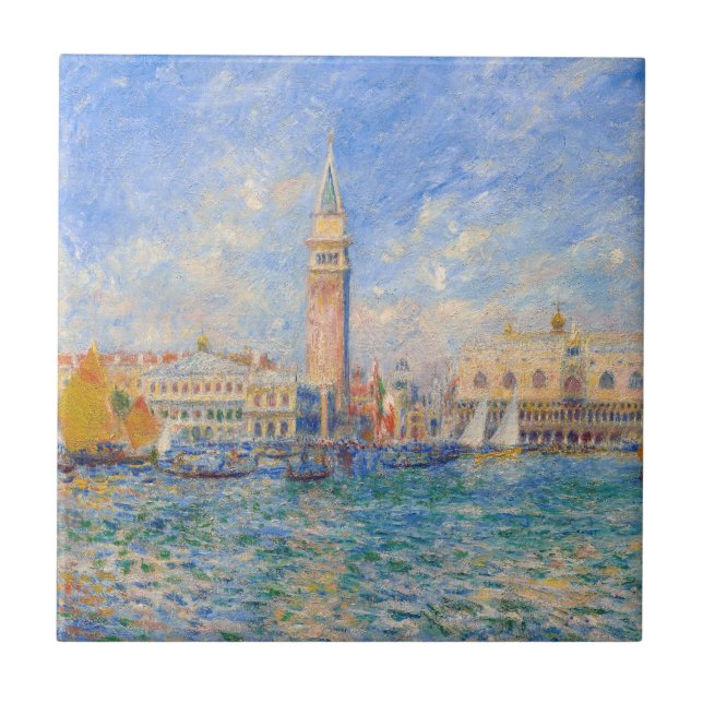 Pierre-Auguste Renoir - Venice, the Doge's Palace Tile (Front)