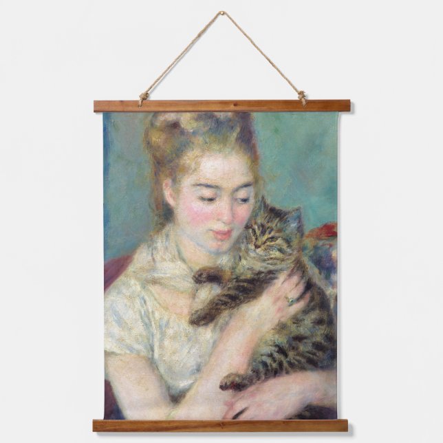 Pierre-Auguste Renoir - Woman with a Cat Hanging Tapestry (Front)