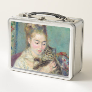 Pierre-Auguste Renoir - Woman with a Cat Metal Lunch Box