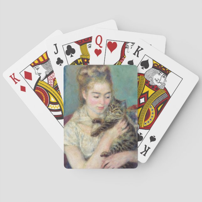 Pierre-Auguste Renoir - Woman with a Cat Playing Cards (Back)