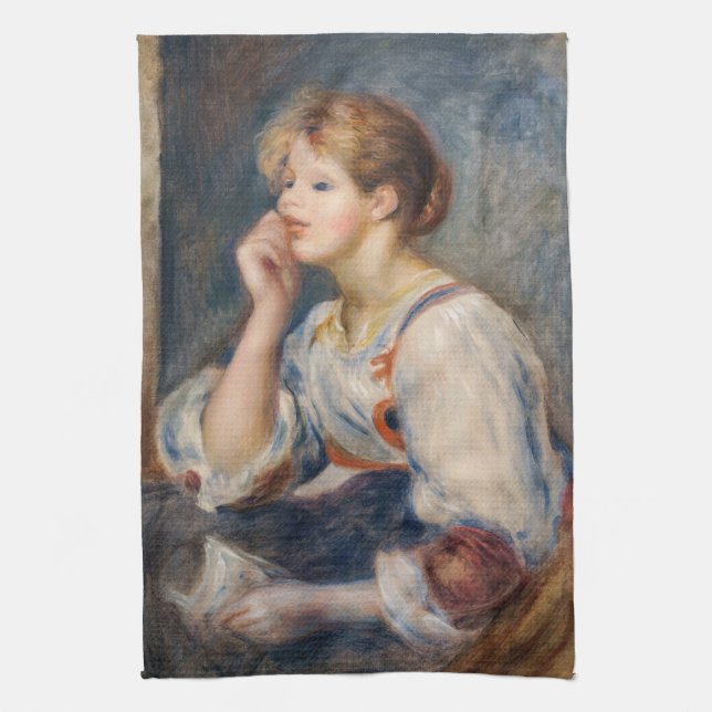 Pierre-Auguste Renoir - Woman with a Letter Tea Towel (Vertical)