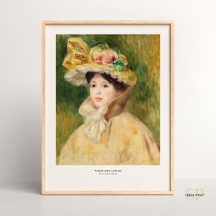 Pierre-Auguste Renoir Woman with Capeline Art Poster