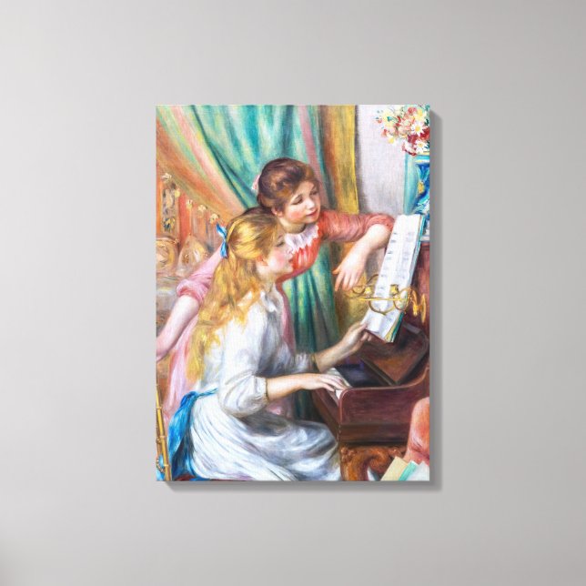 Pierre Auguste Renoir - Young Girls at the Piano Canvas Print (Front)