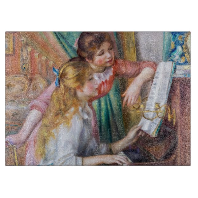Pierre Auguste Renoir - Young Girls at the Piano Cutting Board (Front)