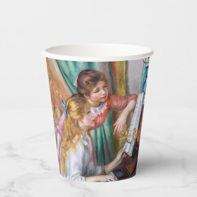 Pierre Auguste Renoir - Young Girls at the Piano Paper Cups (Front)