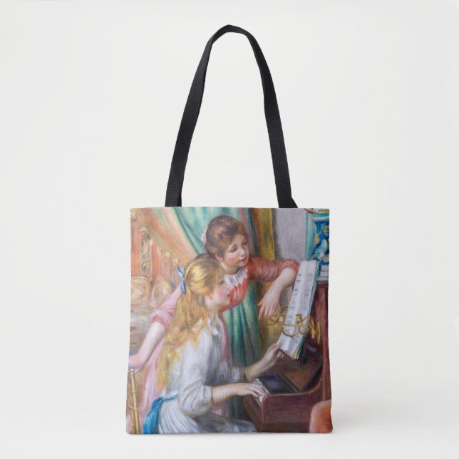 Pierre Auguste Renoir - Young Girls at the Piano Tote Bag (Front)