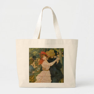 Pierre-Auguste Renoir's Dance at Bougival (1883) Large Tote Bag