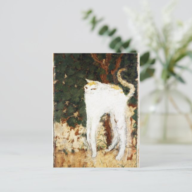 Pierre Bonnard, The White Cat, 1894 Postcard (Standing Front)