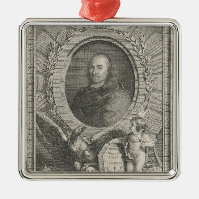 Pierre Corneille  French playwright Metal Tree Decoration (Front)