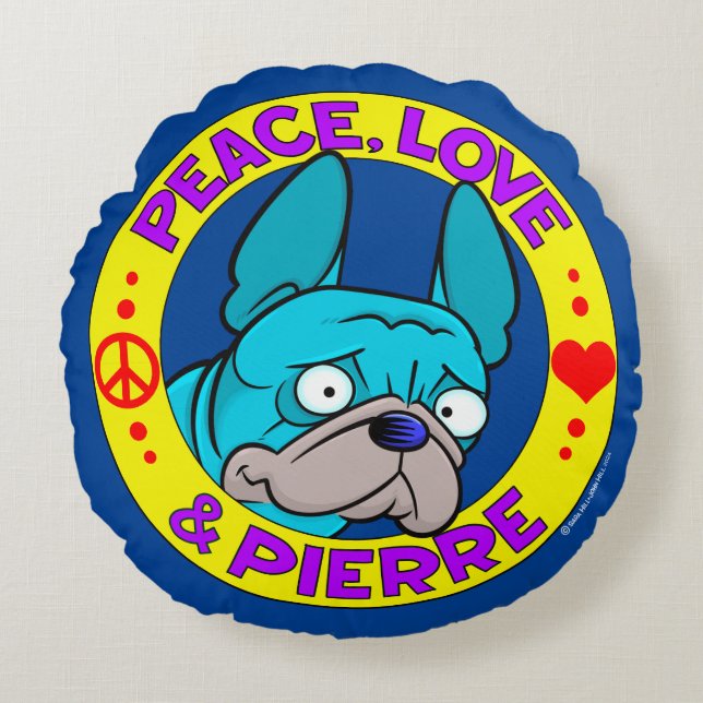 Pierre Logo Throw Pillow (Front)