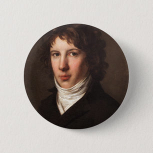 Pierre-Paul Prud'hon- Louis Antoine de Saint Just 6 Cm Round Badge