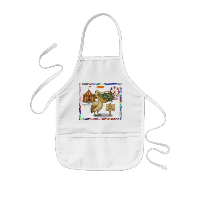 Pierre pelican's brilliant beak kids apron (Front)