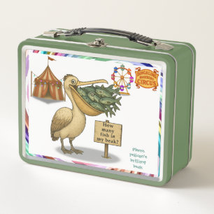 Pierre pelican's brilliant beak metal lunch box