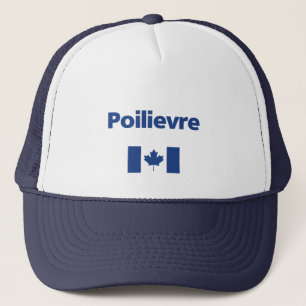 Pierre Poilievre Blue Canadian Flag Color Trucker Hat