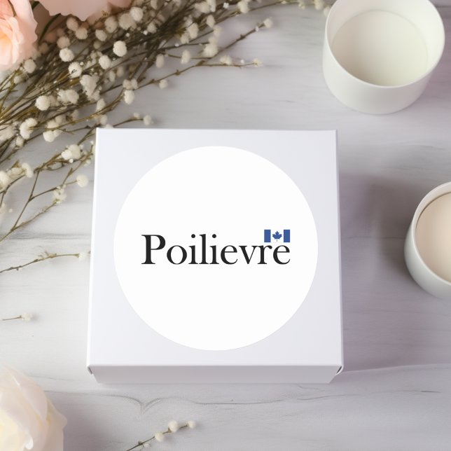 Pierre Poilievre Official Canadian Flag  Classic Round Sticker (Creator Uploaded)