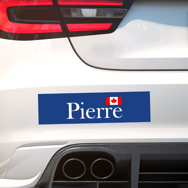 Pierre Poilievre with Official Canada Flag Dark Bumper Sticker (Creator Uploaded)