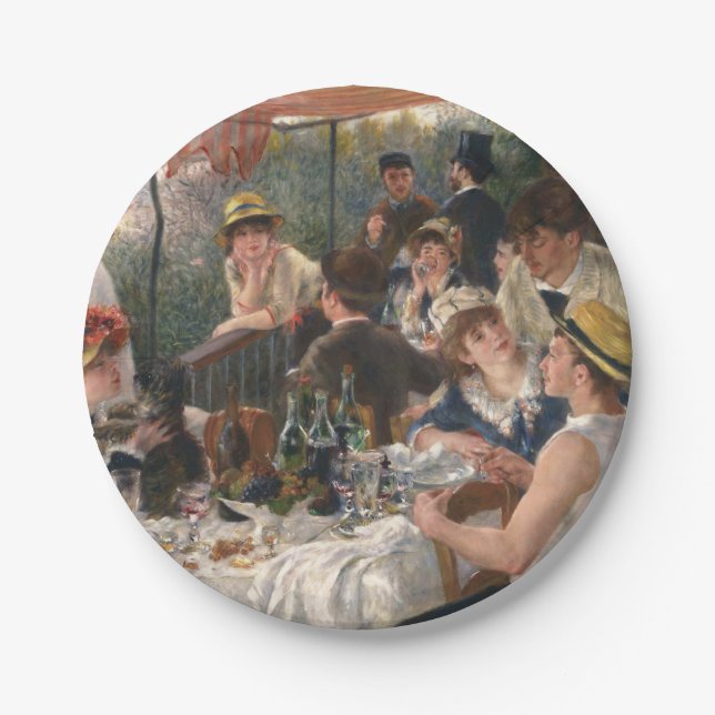 PIERRE RENOIR - Luncheon of the Boating Party 1881 Paper Plate (Front)
